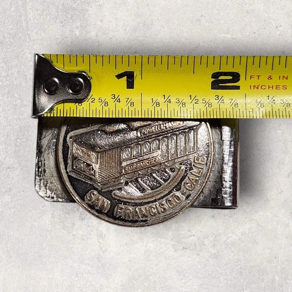 San Francisco Cable Car Money Clip Vintage Powell Mason Souvenir Metal Clasp 514